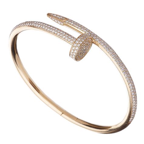 cartier juste un clou pave diamond bracelet|justin un clou bracelet.